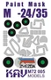 KAV M72 005  инструменты для работы с краской  Окрасочная маска M&-24/35 (Звезда)  (1:72) 2000000175010