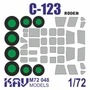 KAV M72 048  инструменты для работы с краской  Окрасочная маска для C-123 (Roden)  (1:72) 2000002120698