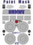 KAV M72 055  инструменты для работы с краской  Окрасочная маска на HMMWV (T-Model)  (1:72) 2000000180144
