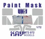 KAV M72 072  инструменты для работы с краской  Окрасочная маска на UH-1 (HobbyBoss)  (1:72) 2000002056324
