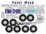 KAV M72 099  инструменты для работы с краской  Окрасочная маска на FW-200 (Trump)  (1:72) 2000002200529
