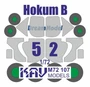 KAV M72 107 инструменты для работы с краской  Окрасочная маска на Hokum B K@-52 (DreamModel)  (1:72) 2000002200574