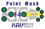 KAV M72 113  инструменты для работы с краской  Окрасочная маска на остекление F-4 (Hasegawa)  (1:72) 2000002200611