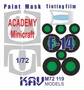 KAV M72 119  инструменты для работы с краской  Окрасочная маска F-14 Profi (Academy/Моделист)  (1:72 2000002220619