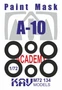 KAV M72 134  инструменты для работы с краской  Окрасочная маска A-10 (Academy/Моделист)  (1:72) 2000002220527