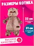 Мягкая игрушка Кот Басик в футболке и с сумочкой 22 см 533637815