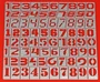 3809  инструменты для работы с краской  Трафарет цифры. 80 символов  (1:35) 2000000143675