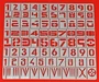 3810  инструменты для работы с краской  Трафарет цифры. 80 символов 2000000143668