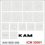 KAV M35 009  инструменты для работы с краской  Трафарет номера на кузов ICM 35001  (1:35) 2000000173689