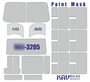 KAV M43 024  инструменты для работы с краской  Маска на остекление П@З-3205 (AVD)  (1:43) 2000000190372