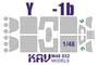 KAV M48 032  инструменты для работы с краской  Окрасочная маска Y@K-1Б (Accurate / Моделист)  (1:48) 2000000174846