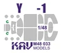 KAV M48 033  инструменты для работы с краской  Окрасочная маска Y@K-1 (Accurate)  (1:48) 2000000174853