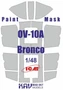 KAV M48 067  инструменты для работы с краской  Окрасочная маска на OV-10A Bronco (ICM)  (1:48) 2000000237572