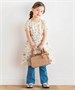 Мини-бостон из экокожи с плетением и лентой BeBe, верблюжий 48206237
