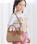 Мини-бостон из экокожи с плетением и лентой BeBe, верблюжий 48206237