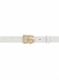 Лакированный ремень с логотипом DG Dolce & Gabbana Kids, белый 47679153