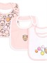Комплект из трех нагрудников Teddy Bear Moschino Kids, розовый 47683368