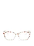 Очки-«Кошачий глаз» с цветочным принтом Dolce & Gabbana Eyewear, белый 44812133