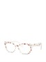 Очки-«Кошачий глаз» с цветочным принтом Dolce & Gabbana Eyewear, белый 44812133