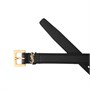 Saint Laurent Женский кожаный ремень, черный 4504755