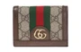 GUCCI Кошелек Ophidia Canvas With Leather, картхолдер женский Ebony/Brown 30672511
