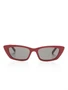 Saint Laurent Eyewear солнцезащитные очки «кошачий глаз» SL277, красный 15825278