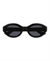 Солнцезащитные очки Gucci овальные, черные 33263880