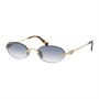 MIU MIU Солнцезащитные очки овальной формы Eyewear Oval Frame, Gold 27984048