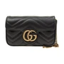 Мини-сумка Gucci GG Marmont Matelassé, черная 4547116