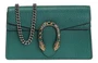 Женская сумка через плечо Gucci Dionysus с декоративной пряжкой, зеленая 4546585