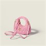 Мини-сумка бродяжка-хобо из наппы с эффектом стеганой строчки MIU MIU, розовый 47374572