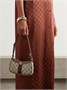 Миниатюрная сумка через плечо Ophidia из канваса с принтом, кожаной отделкой GUCCI, бежевый 47361244