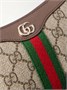 Миниатюрная сумка через плечо Ophidia из канваса с принтом, кожаной отделкой GUCCI, бежевый 47361244
