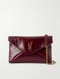 Кожаная сумка через плечо Recode Cassandre SAINT LAURENT, бордовый 47345567