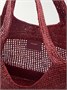 Icare макси-сумка из раффии с кожаной отделкой SAINT LAURENT, бордовый 47339606