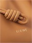 Миниатюрный кожаный клатч Flamenco LOEWE, коричневый 47323640