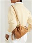 Миниатюрный кожаный клатч Flamenco LOEWE, коричневый 47323640