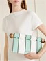La Plage клатч из полосатого хлопка с кожаной отделкой JACQUEMUS, синий 47324428