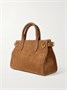 Кожаная замшевая сумка-тоут BURBERRY, коричневый 47338928
