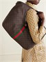 Плечевая сумка Giglio из жаккардового канваса с кожаной отделкой GUCCI, коричневый 47338923