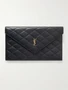 Клатч из кожи Matelassé SAINT LAURENT, черный 47323780