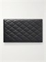 Клатч из кожи Matelassé SAINT LAURENT, черный 47323780