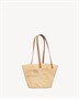 PANIER маленькая из рафии SAINT LAURENT, бежевый 47339836