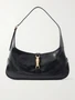 Плечевая сумка Jackie Slim из текстурированной кожи GUCCI, черный 47344595