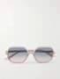 Круглые ацетатные солнцезащитные очки Judy Chloé Eyewear, розовый 47350084