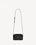Мини-сумка-камера LOULOU из ягнячьей кожи SAINT LAURENT, черный 47369636