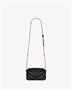 Мини-сумка-камера LOULOU из ягнячьей кожи SAINT LAURENT, черный 47369636