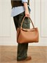 Маленькая сумка-тоут из текстурированной кожи с ремнем TOD'S, коричневый 47338377