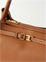 Маленькая сумка-тоут из текстурированной кожи с ремнем TOD'S, коричневый 47338377