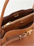 Маленькая сумка-тоут из текстурированной кожи с ремнем TOD'S, коричневый 47338377